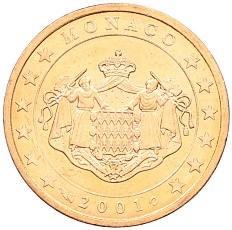 2 евроцента 2001 года Монако — Фото №1