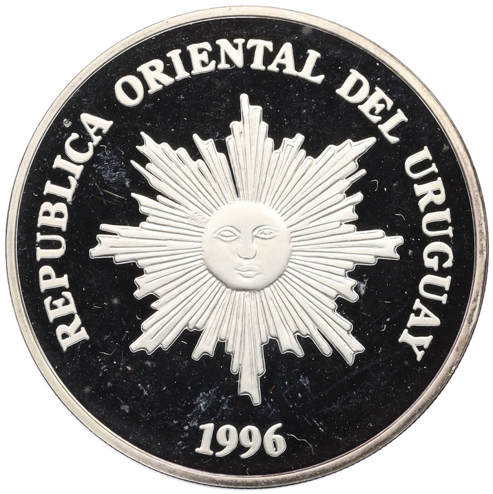 100 долларов 1996 года Уругвай «100 лет Центральному Банку» — Фото №2