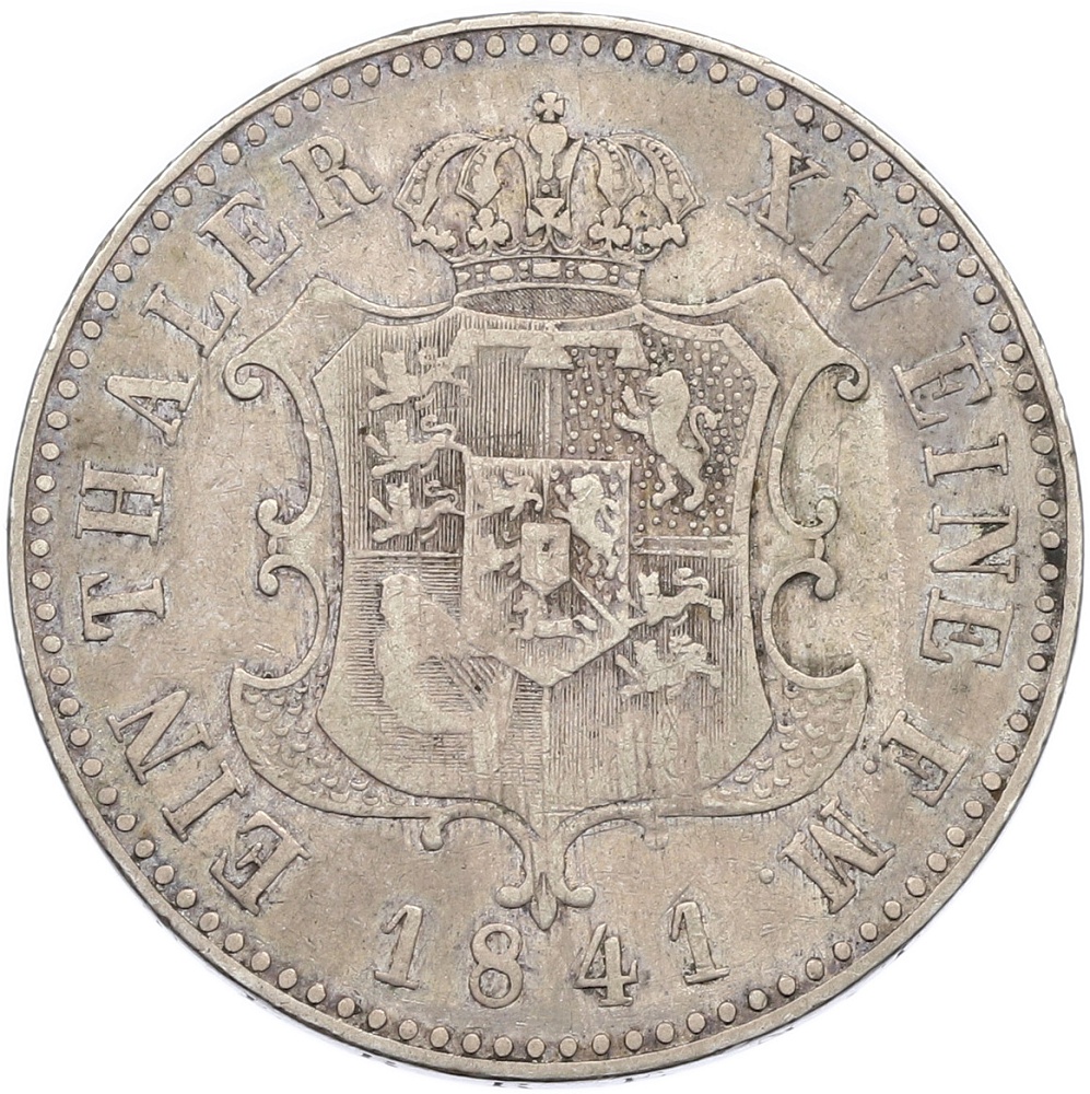 1 талер 1841 года Ганновер — Фото №2