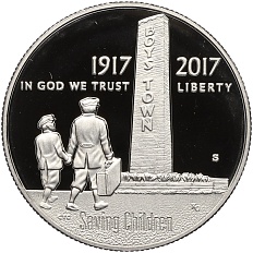 1/2 доллара (50 центов) 2017 года D США «100 лет организации Boys Town» — Фото №1