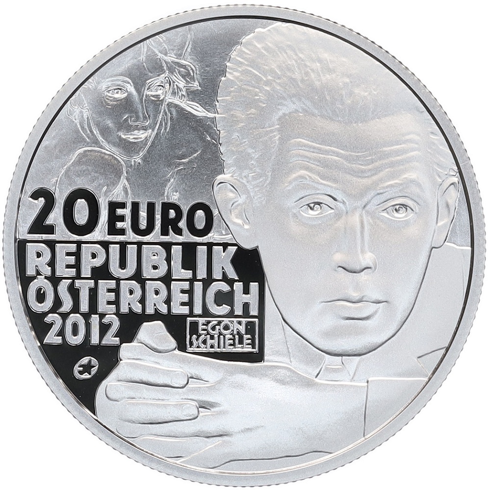 20 евро 2012 года Австрия «Эгон Шиле» — Фото №2