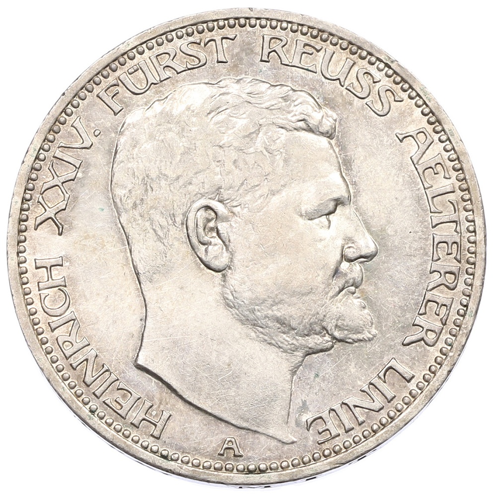 3 марки 1909 года Германия (Рейсс-Грейц) — Фото №1