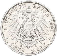 3 марки 1908 года Германия (Саксония) — Фото №2