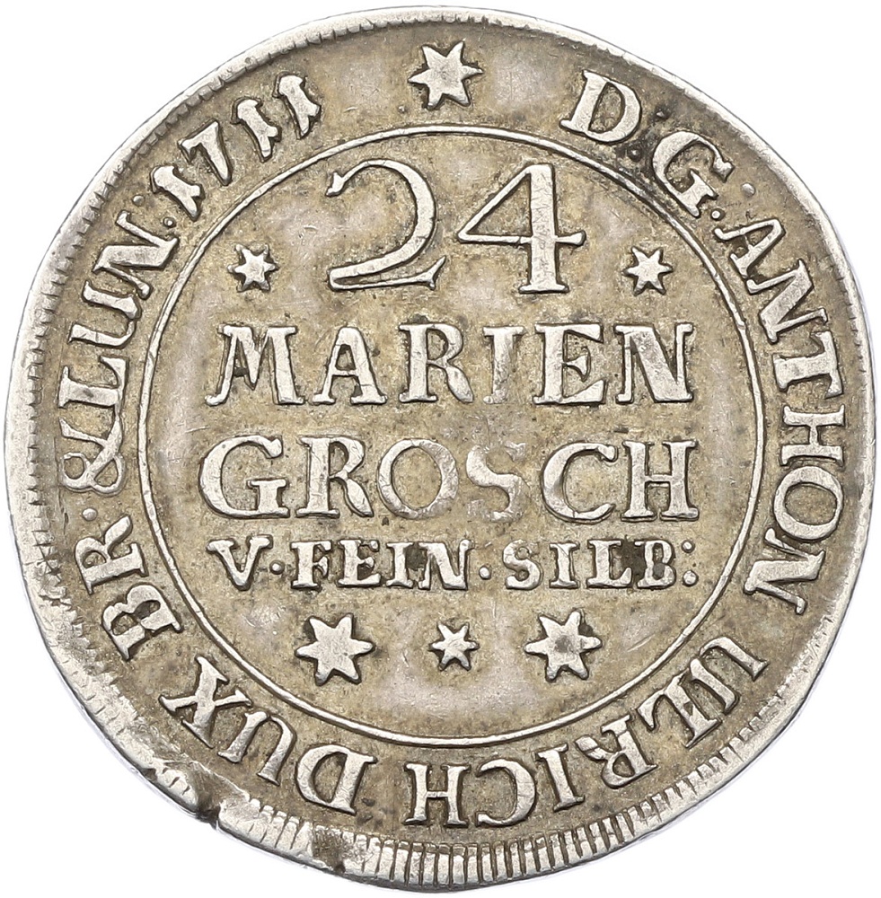 24 мариенгроша 1711 года Брауншвейг-Вольфенбюттель — Фото №2