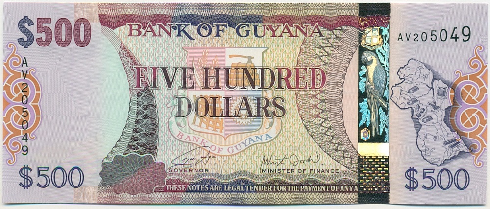 500 долларов 2018 года Гайана — Фото №1