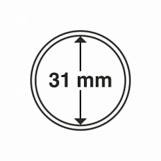 Капсула "CAPS" для монет Ø 31 мм, LEUCHTTURM, 325003/305331 — Фото №1