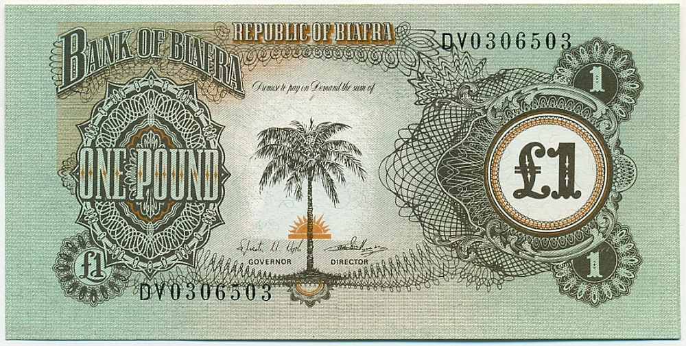 1 фунт 1969 года Биафра — Фото №1