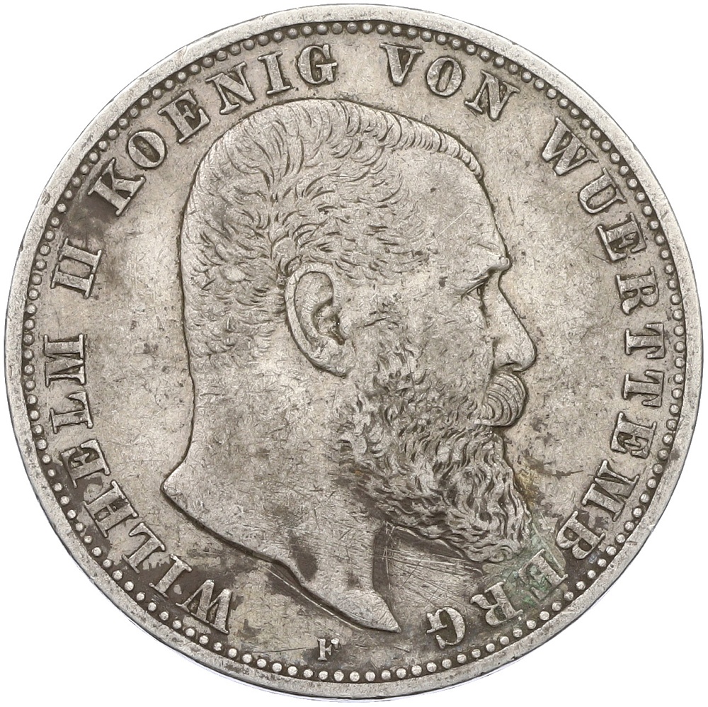 5 марок 1902 года Германия (Вюртемберг) — Фото №1
