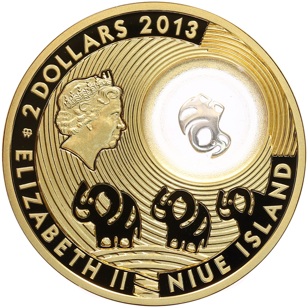 2 доллара 2013 года Ниуэ «Монета на удачу — Слоник» — Фото №2