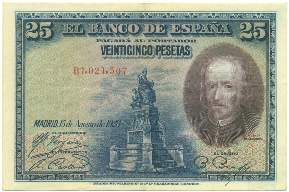 25 песет 1928 года Испания — Фото №1