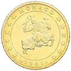50 евроцентов 2001 года Монако — Фото №1
