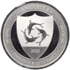 2 доллара 2020 года Восточные Карибы «Ангилья» — Фото №1