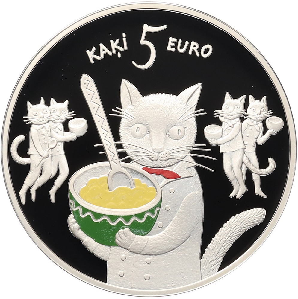 5 евро 2015 года Латвия «Сказки — Пять кошек» — Фото №1