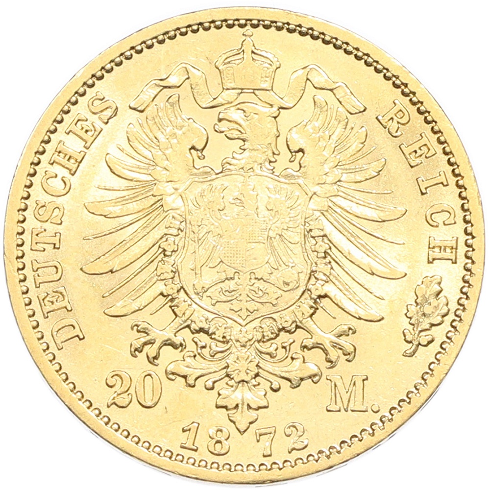 20 марок 1872 года C Германия (Пруссия) — Фото №2