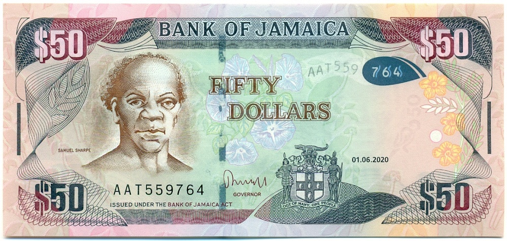 50 долларов 2020 года Ямайка — Фото №1
