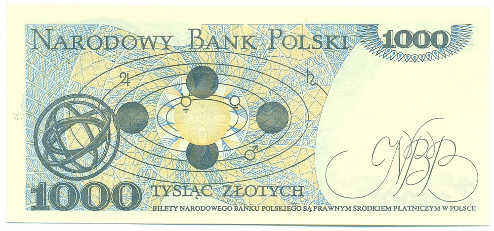1000 злотых 1982 года Польша — Фото №2