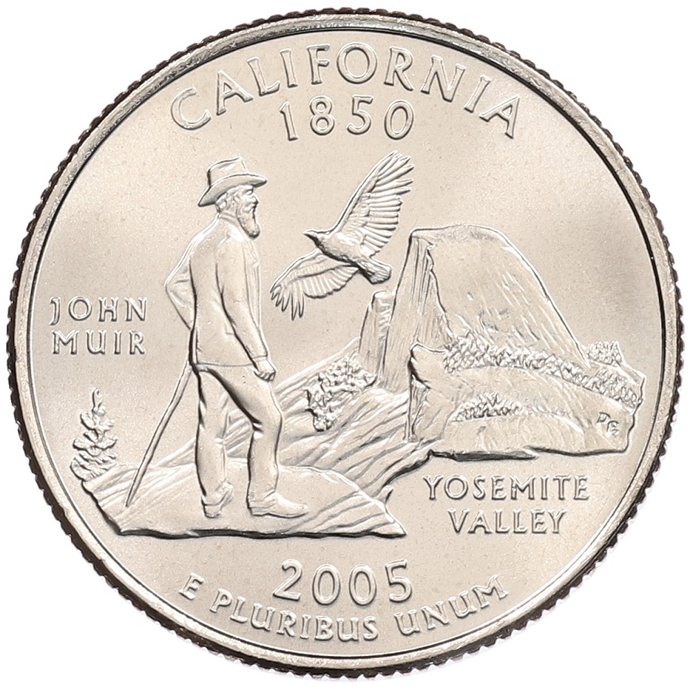 1/4 доллара (25 центов) 2005 года D США «Штаты и территории — Штат Калифорния» — Фото №1