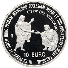 10 евро 2003 года Ватикан «25 лет понтификации Папы Римсокго Иоанна Павла II» — Фото №1