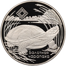 1 рубль 2010 года Белоруссия «Заказники Беларуси — Средняя Припять (Болотная черепаха)» — Фото №1