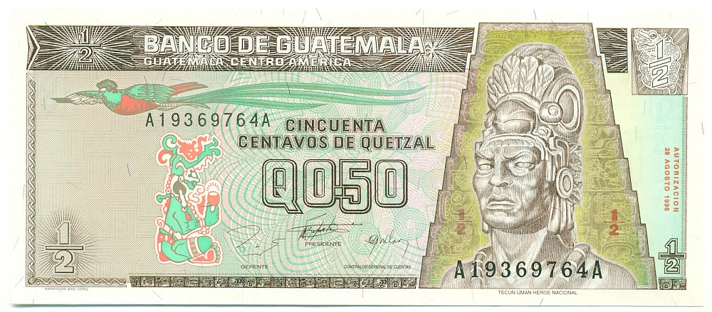 1/2 кетцаля 1996 года Гватемала — Фото №1