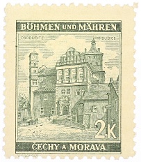 Почтовая марка 2 кроны 1940 года Богемия и Моравия — Фото №1