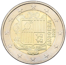 2 евро 2020 года Андорра — Фото №1