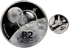 Набор из 2 монет 2019 года ЮАР «Изобретения ЮАР — Полимерная замазка Pratley’s Putty» — Фото №1