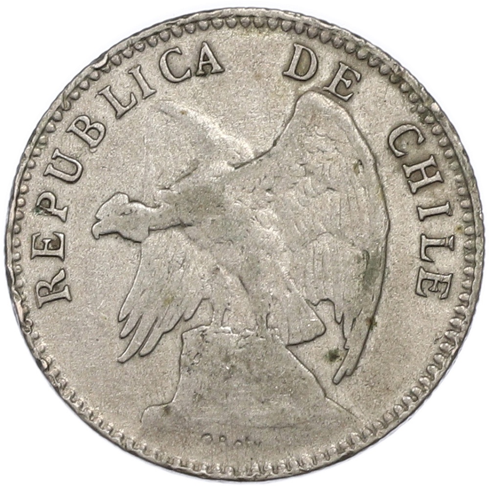 20 сентаво 1913 года Чили — Фото №2