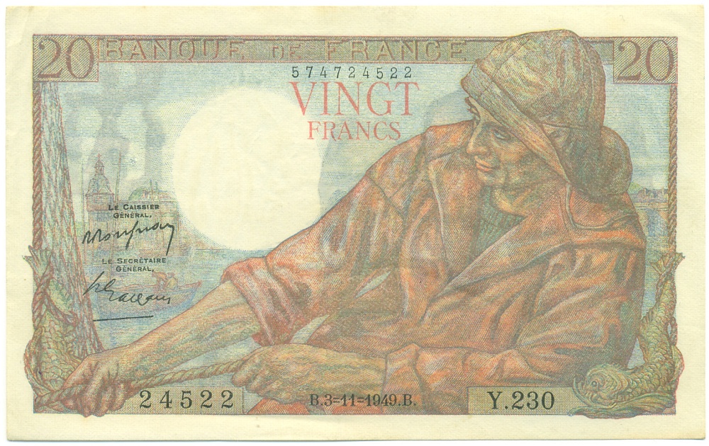 20 франков 1949 года Франция — Фото №1