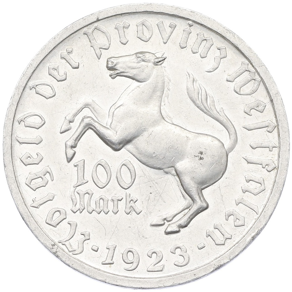 100 марок 1923 года Германия — Вестфалия (Нотгельд) — Фото №1
