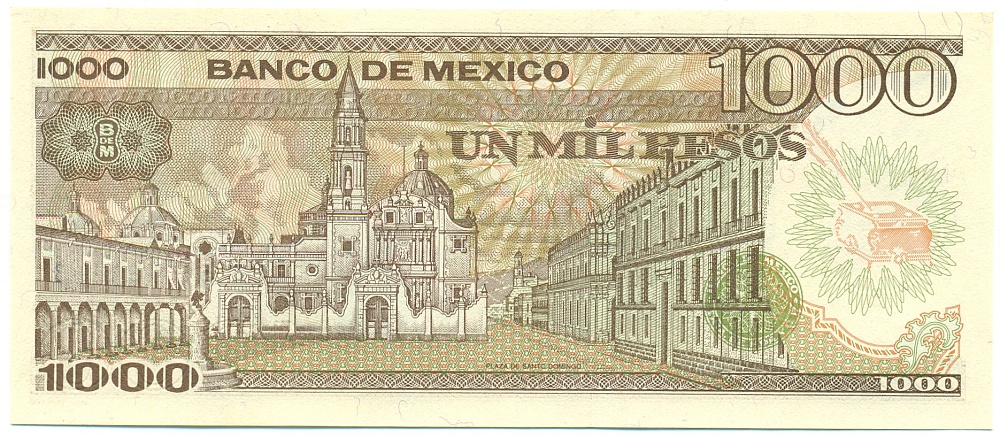 1000 песо 1985 года Мексика — Фото №2