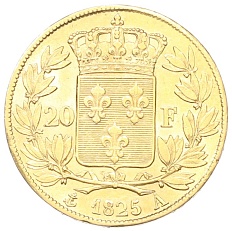 20 франков 1825 года А Франция — Фото №1