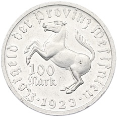100 марок 1923 года Германия — Вестфалия (Нотгельд) — Фото №1