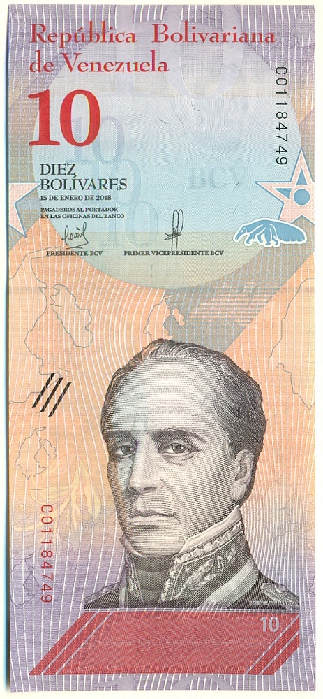 10 боливаров 2018 года Венесуэла — Фото №1