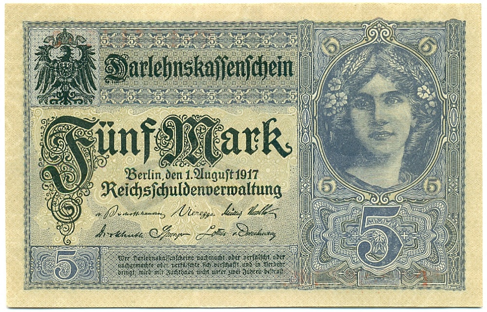 5 марок 1917 года Германия — Фото №1