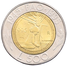 500 лир 1995 года Сан-Марино — Фото №1
