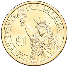 1 доллар 2009 года (P) США «9-й президент США Уильям Гаррисон» — Фото №2