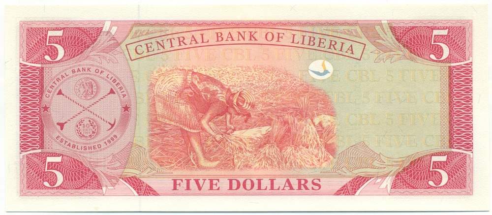 5 долларов 2009 года Либерия — Фото №2