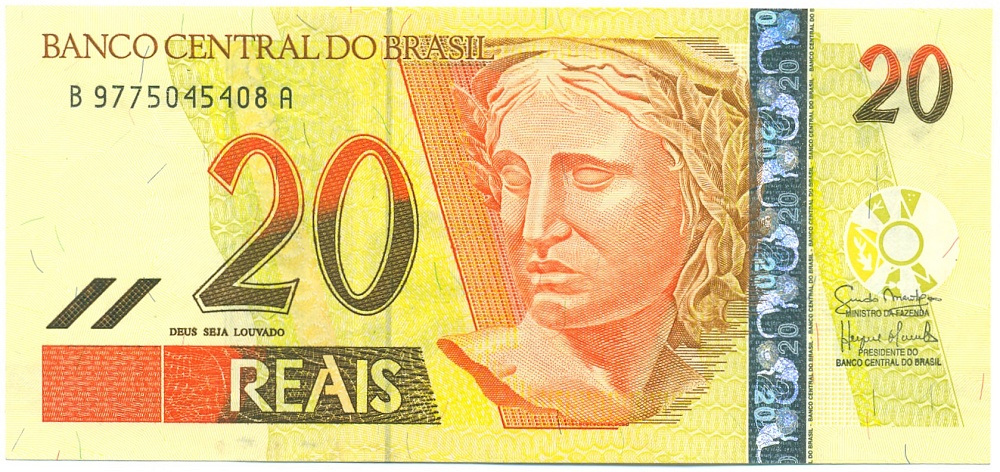 20 реалов 2002 года Бразилия — Фото №1