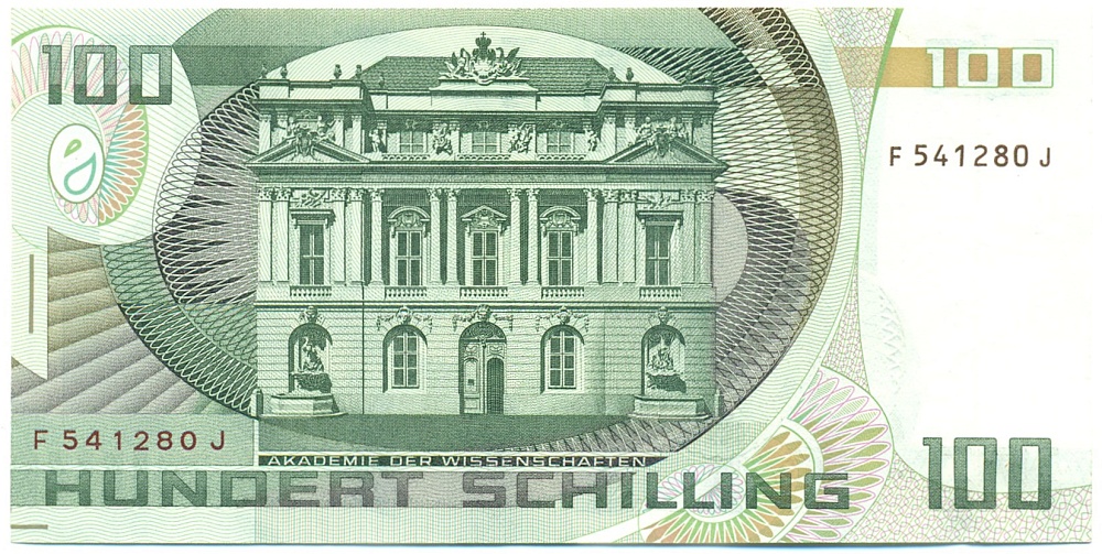 100 шиллингов 1984 года Австрия — Фото №2