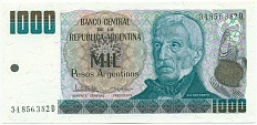 1000 песо 1984 года Аргентина — Фото №1