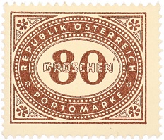 Почтовая марка 80 грошей 1947 года Австрия — Фото №1