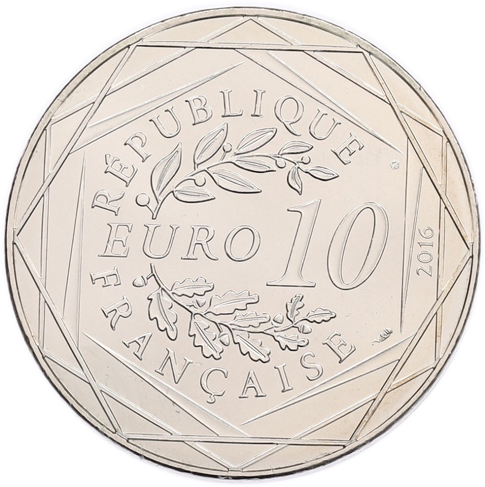 10 евро 2016 года Франция «Маленький принц — Самолет» — Фото №2