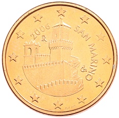 5 евроцентов 2006 года Сан-Марино — Фото №1