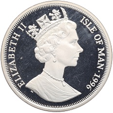 1 крона 1996 года Остров Мэн «Изобретения современного мира — Майкл Фарадей, электричество» — Фото №2