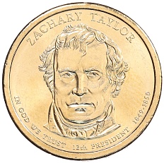 1 доллар 2009 года Р США «12-й президент США Закари Тейлор» — Фото №1