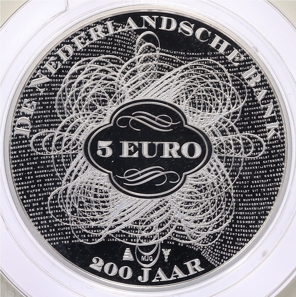 5 евро 2014 года Нидерланды «200 лет банку Нидерландов» (в буклете) — Фото №1