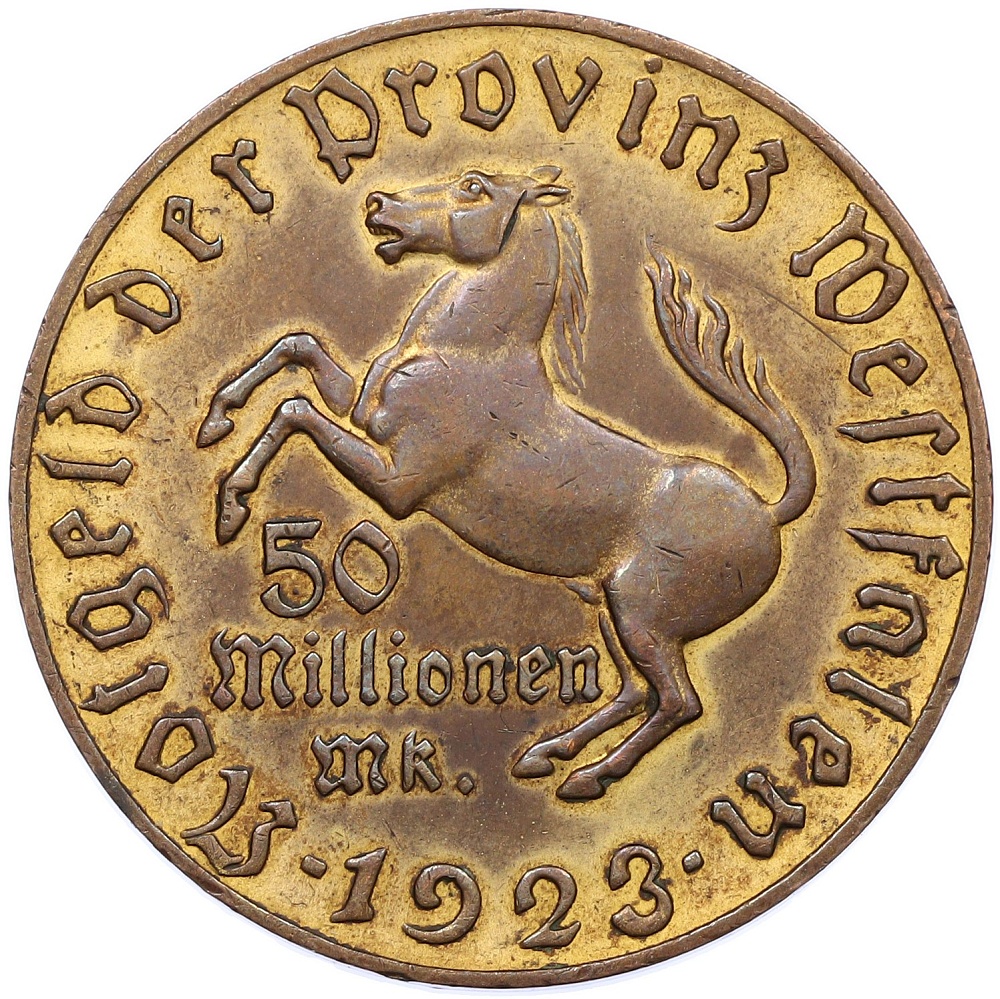 50 миллионов марок 1923 года Германия — Вестфалия (Нотгельд) — Фото №1