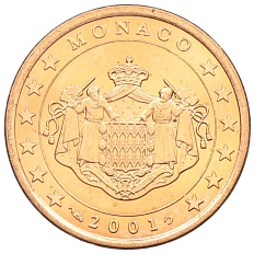 5 евроцентов 2001 года Монако — Фото №1