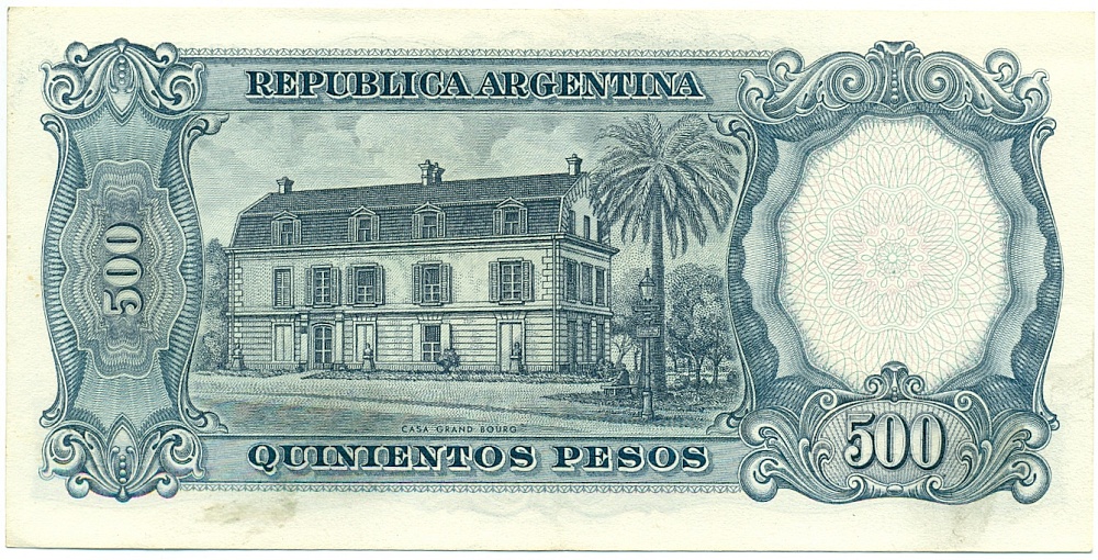 500 песо 1966 года Аргентина — Фото №2